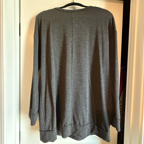 Sweet Claire Gray Crew Neck “Need My Coffee” Sweater - Picture 5 of 5